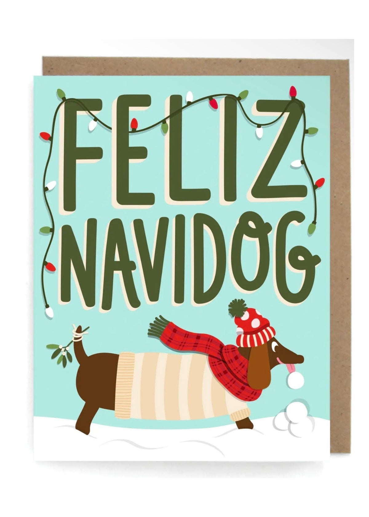 Feliz Navidog Holiday Greeting Card