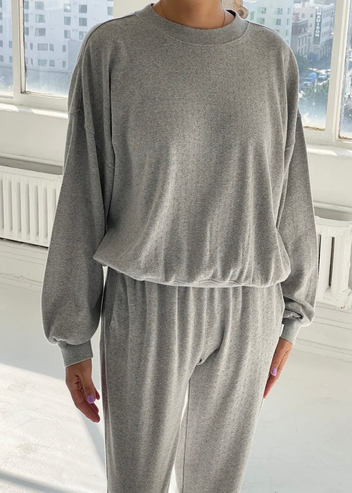 Pointelle Core Sweatshirt