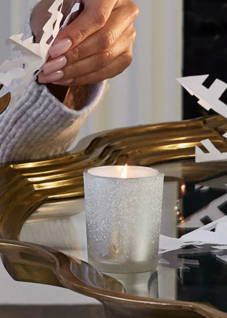 Frasier Fir Flocked Votive Candle