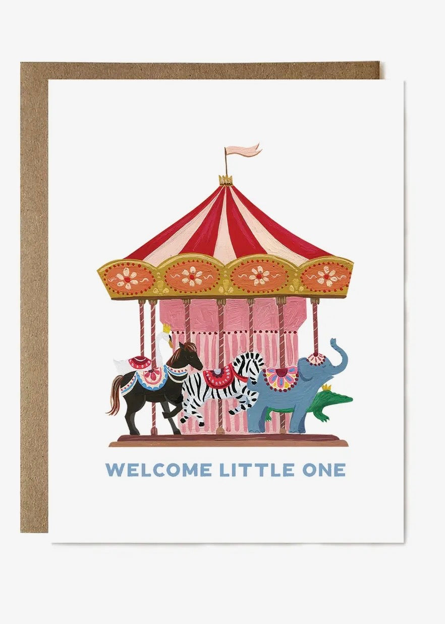 Welcome Little One Carousel Card