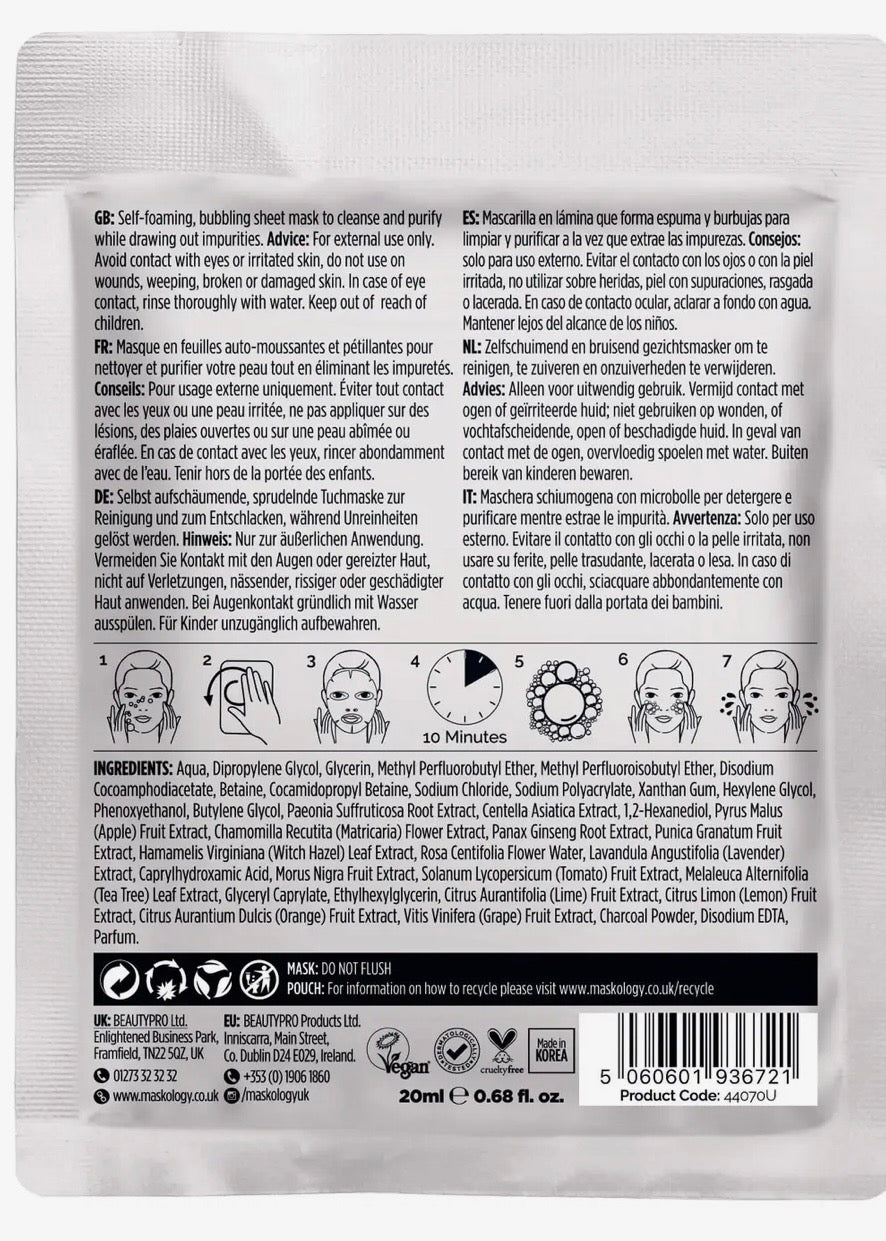 +maskology Detoxifying Professional Sheet Mask