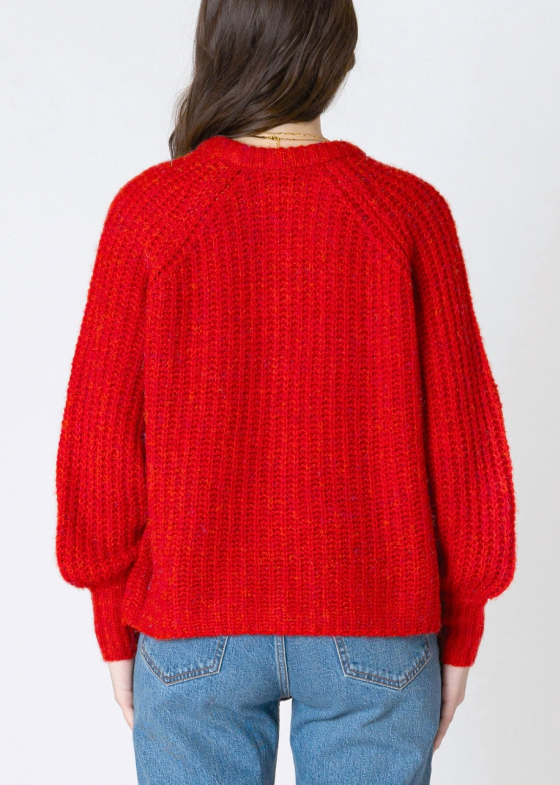 Crewneck Textured Cardigan