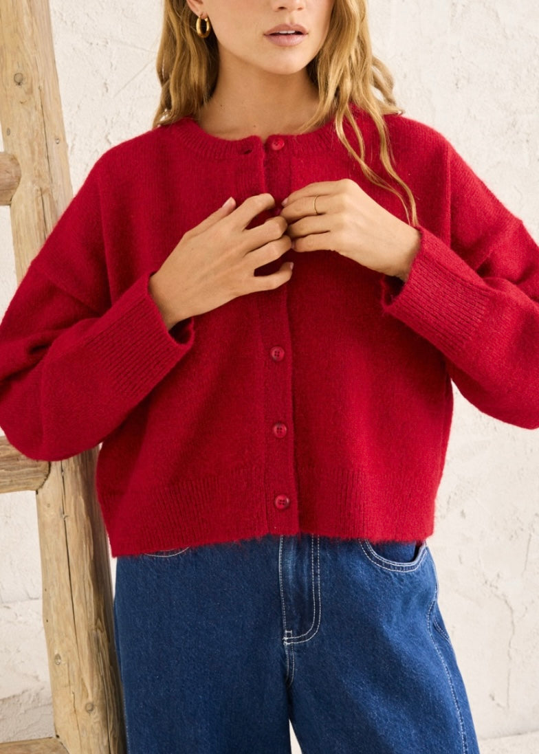 Estelle Fluffy Knit Cardigan