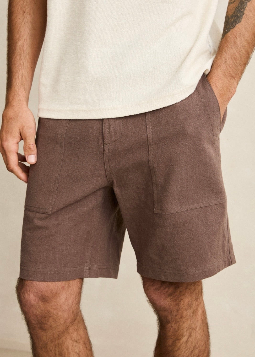 Worn Path Textured Linen Short