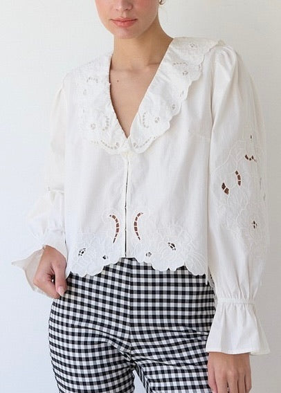 Scottie Ruffle Blouse