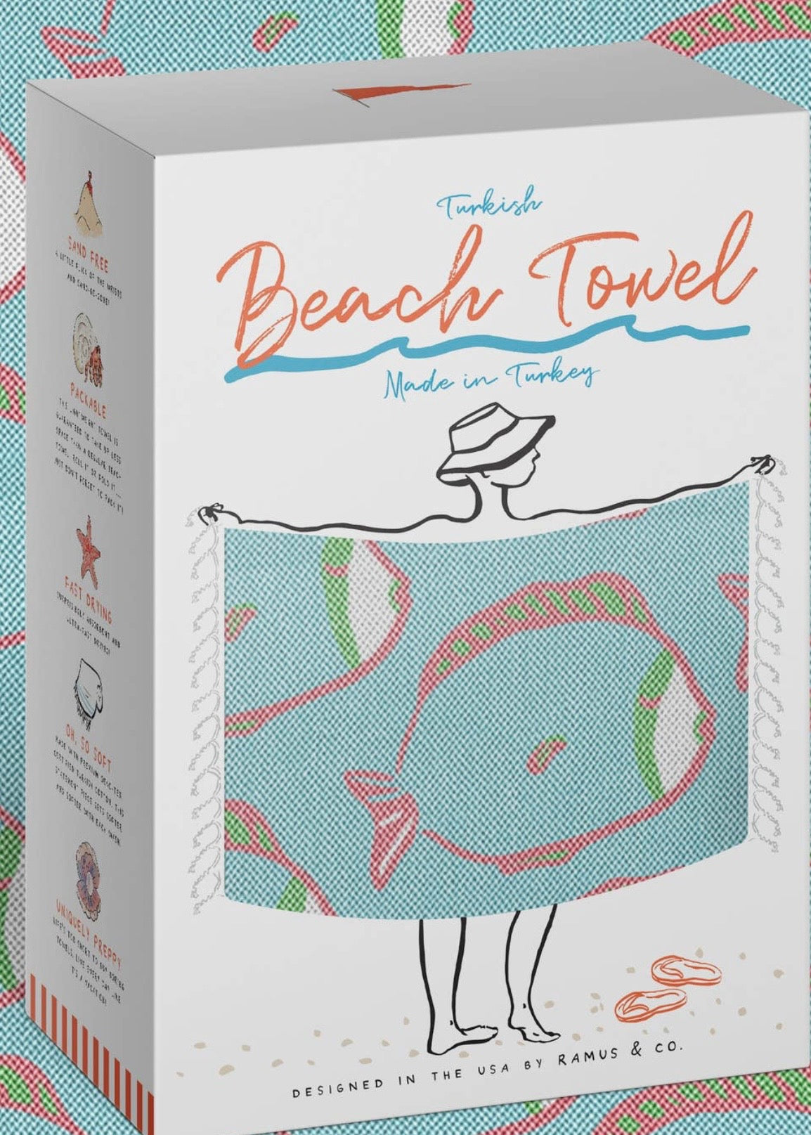 Aqua Reef Turkish Beach Towel