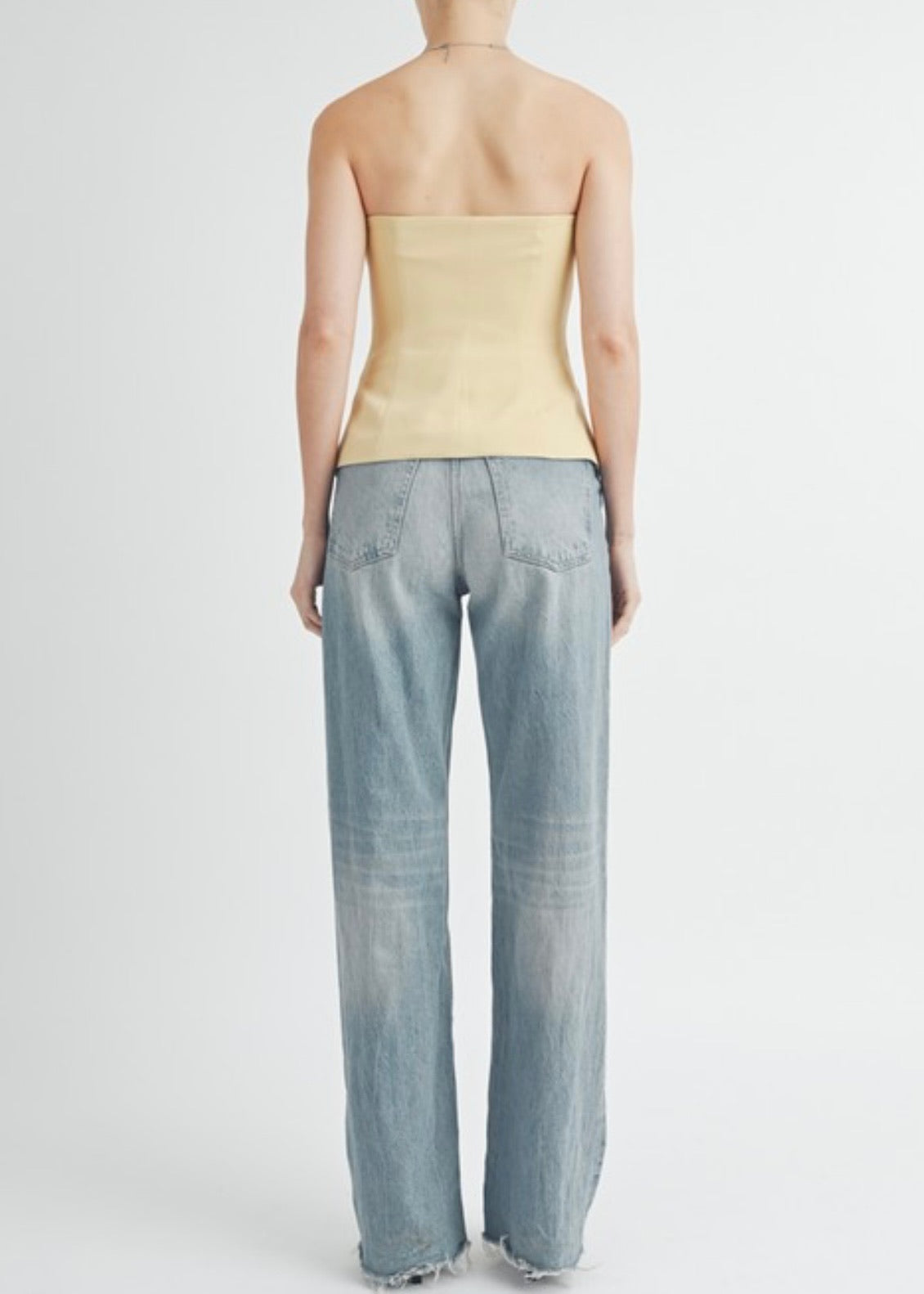 London Button Down Tube Top