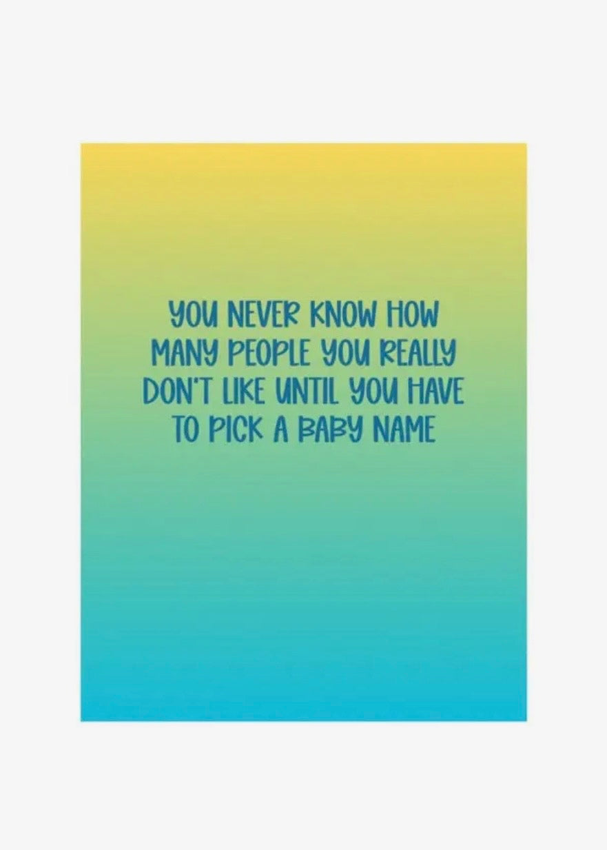 Baby Name Card
