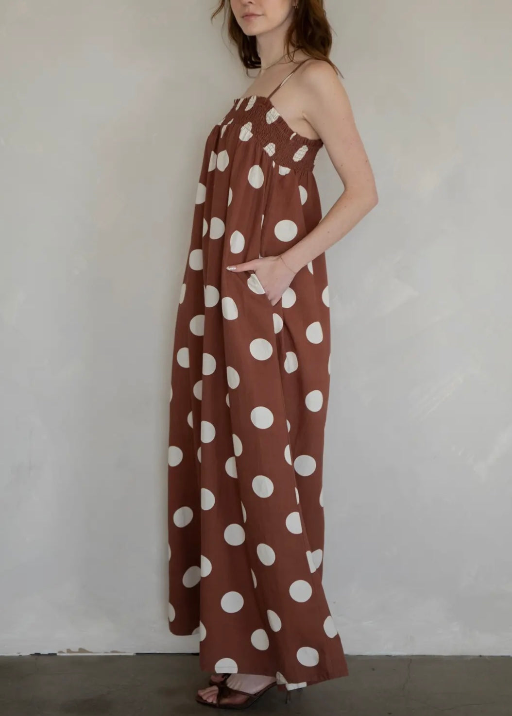 Sandy Polka Dot Maxi