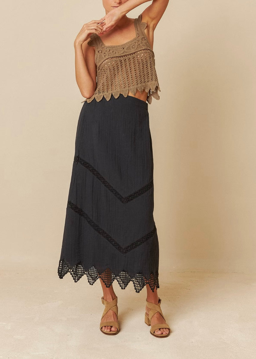 ruffled gauze skirt