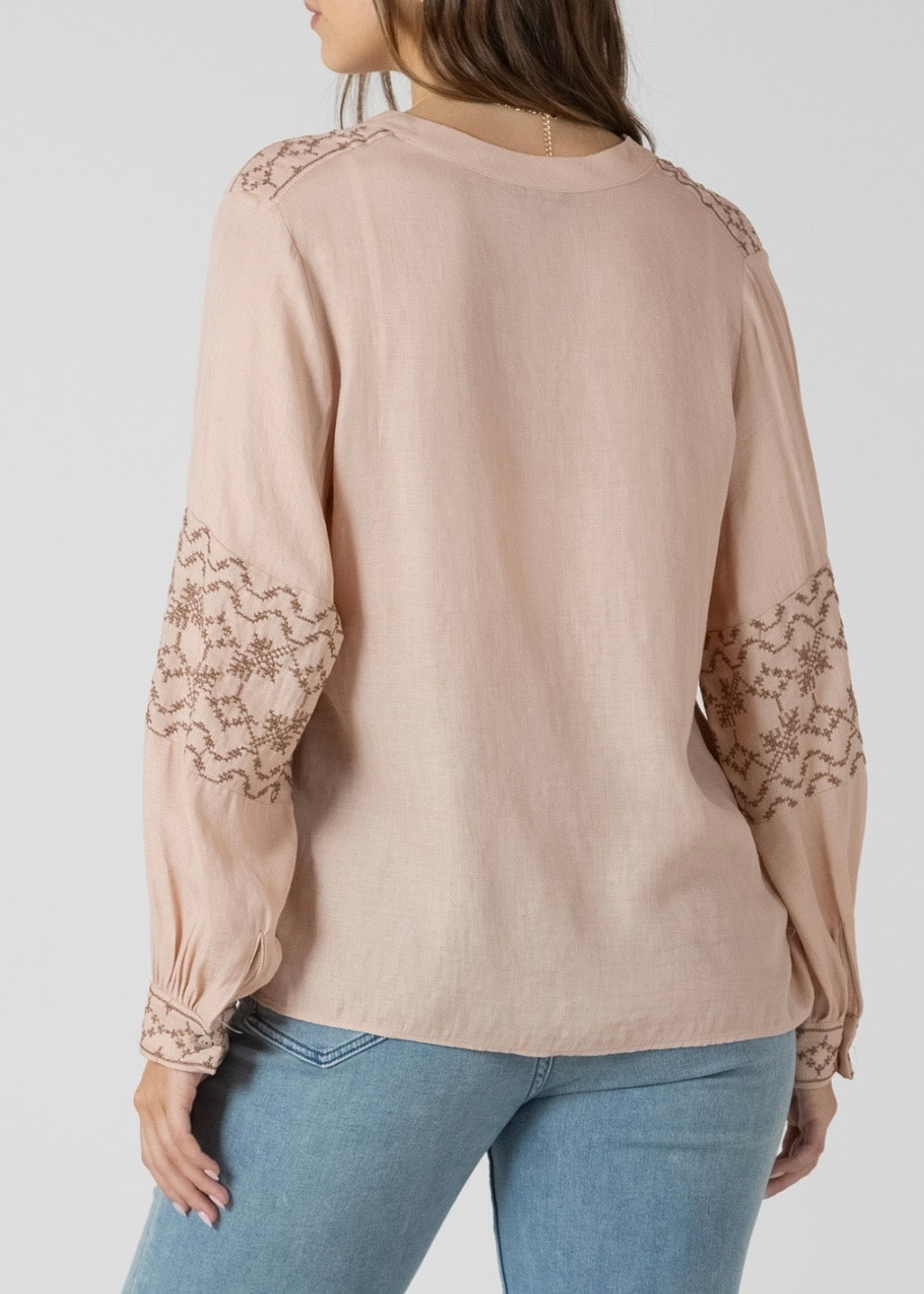 Rose Glow Embroidered Top