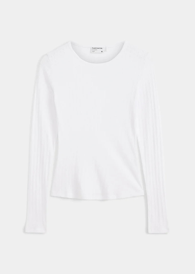 The Long Sleeve Pointelle Top