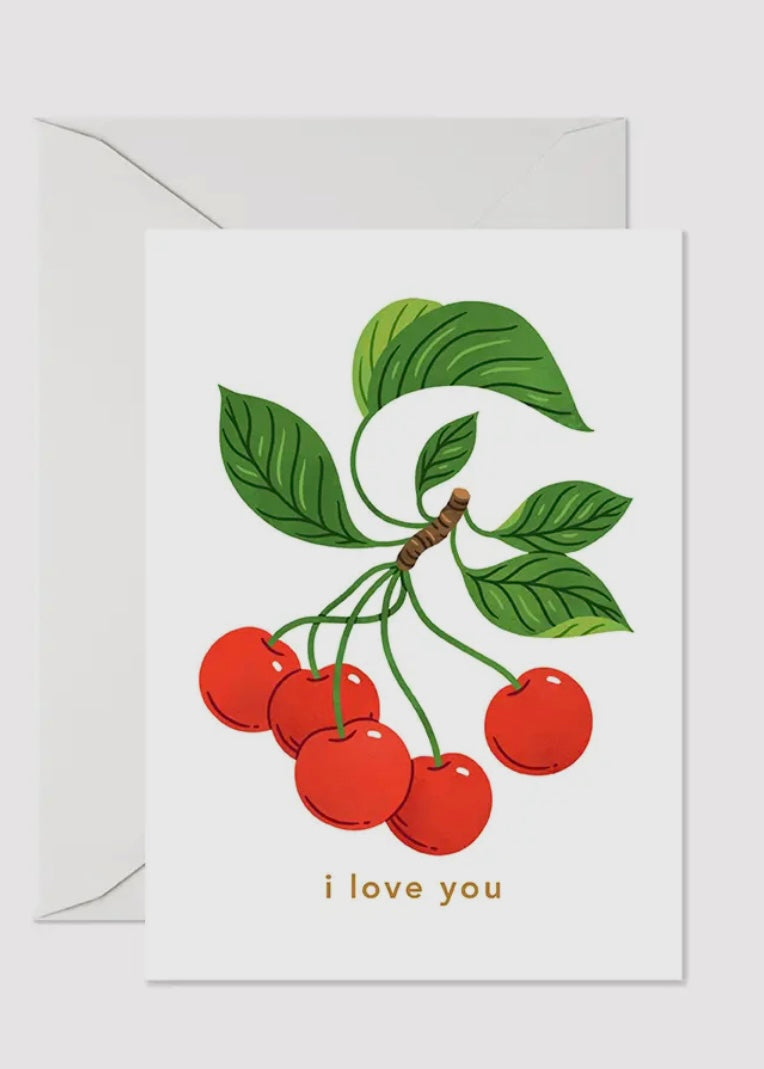I Love You Cherries | Mini Card