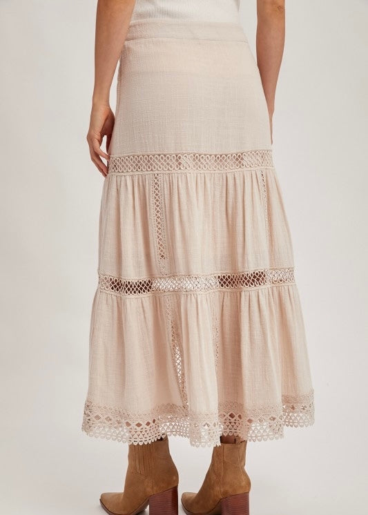 Ida Crochet Midi Skirt