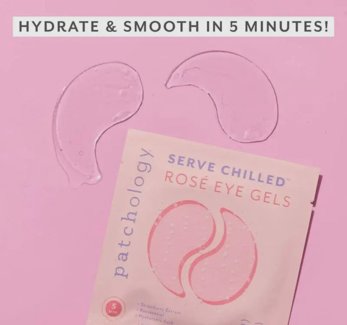 Under Eye Serve Chilled Rosé Hydrating Eye Mask Gels