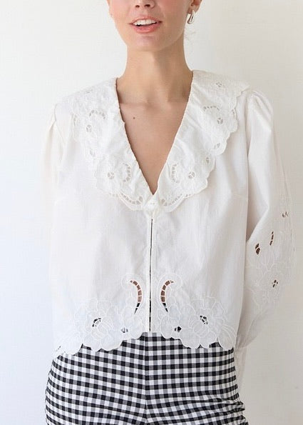 Scottie Ruffle Blouse