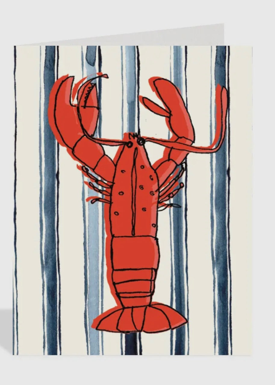 Lobster and Stripes Card