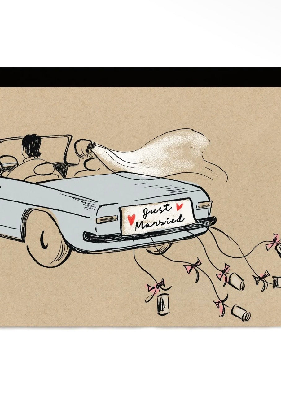 Just Married Car Card