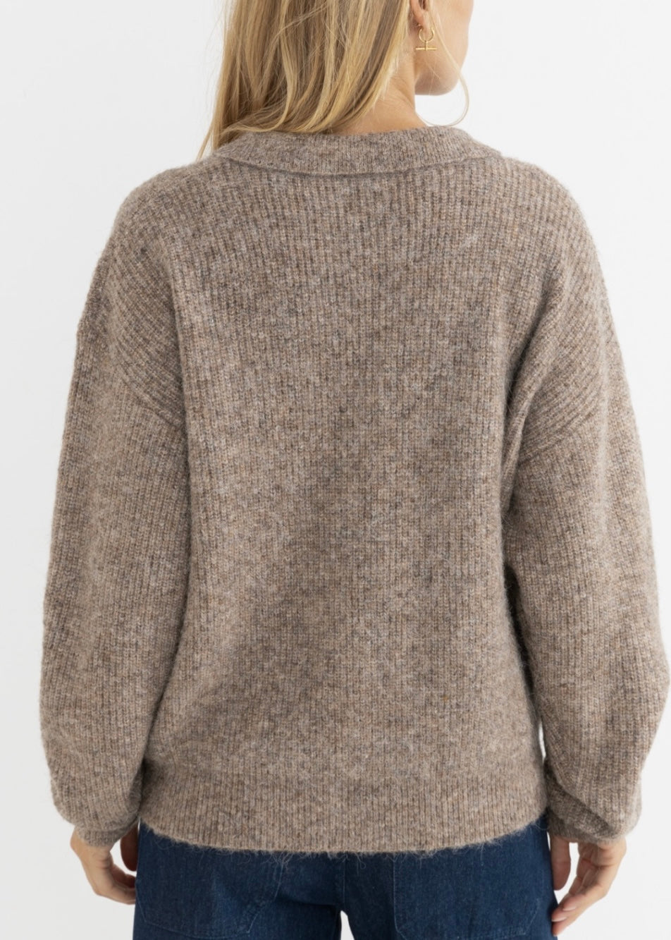 Quinn V-Neck Collared Jumper