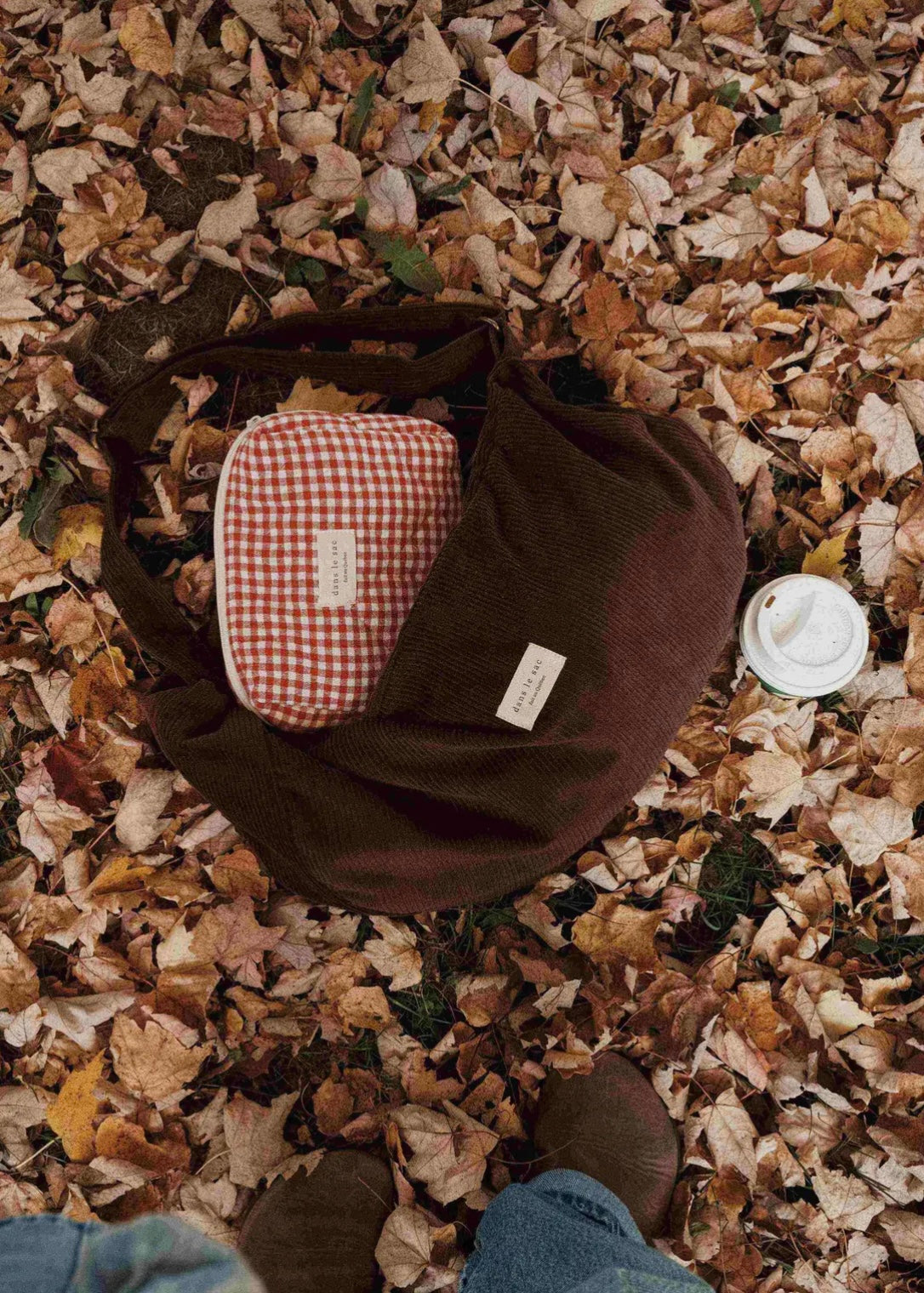 Crescent Corduroy Crossbody Bag