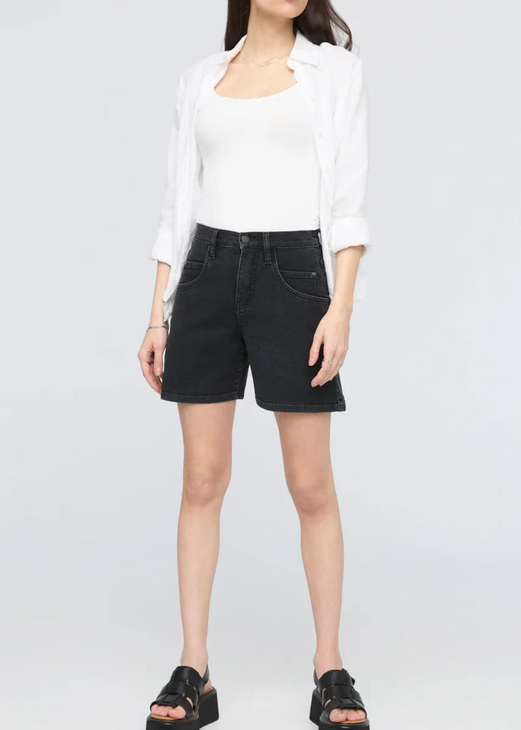 Stretch Canvas High Rise Relaxed Short