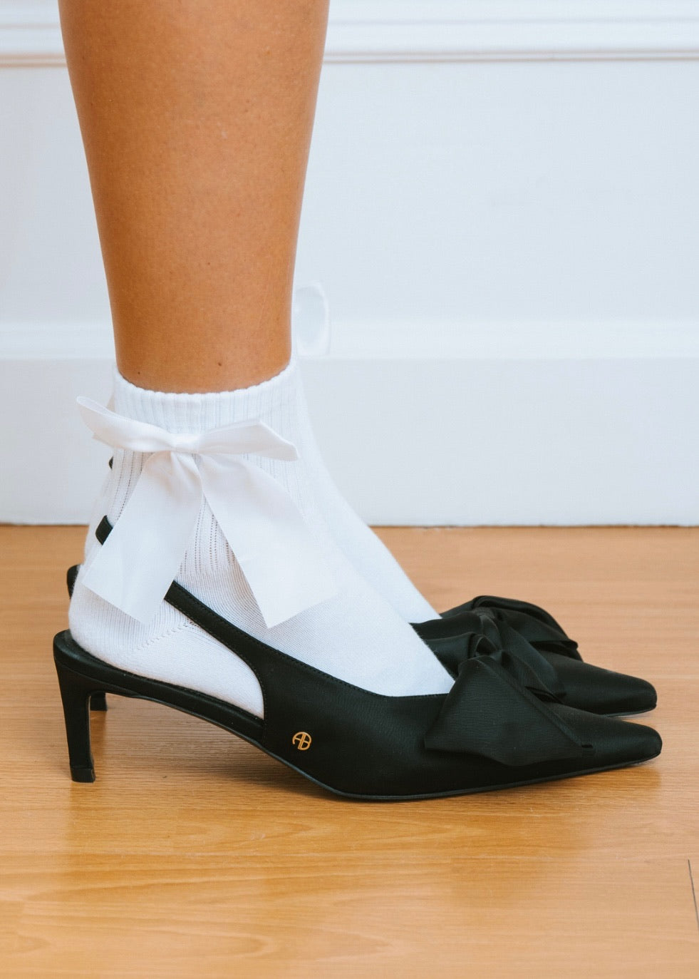 Satin Bow Sock