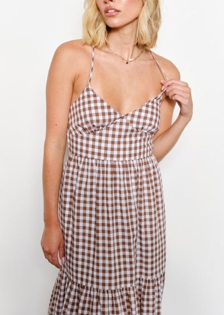 Paloma Gingham Maxi Dress