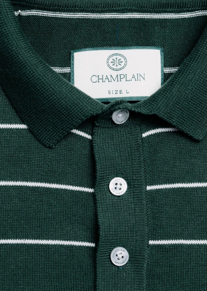 Striped Knit Polo
