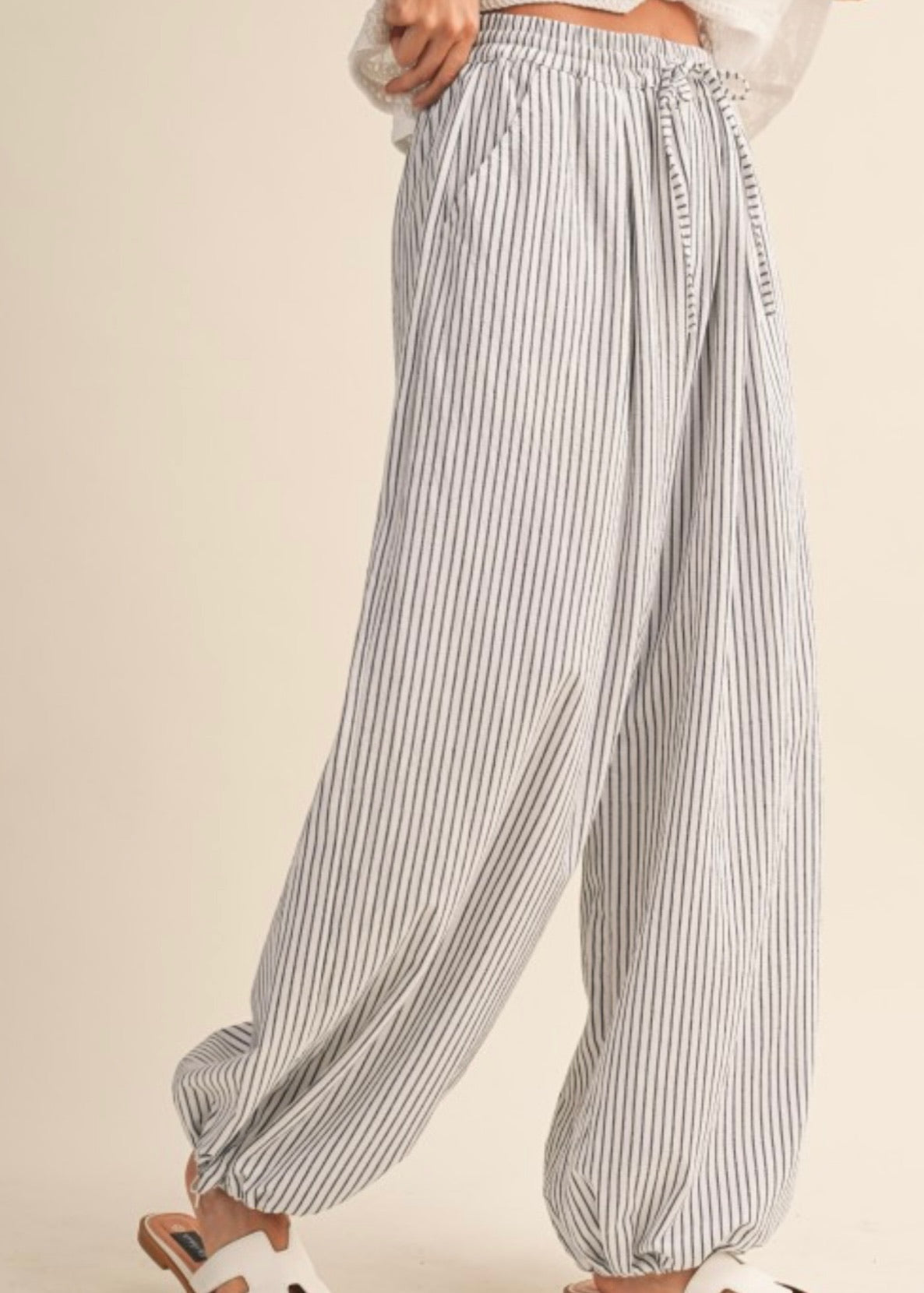 Stripe Balloon Pants