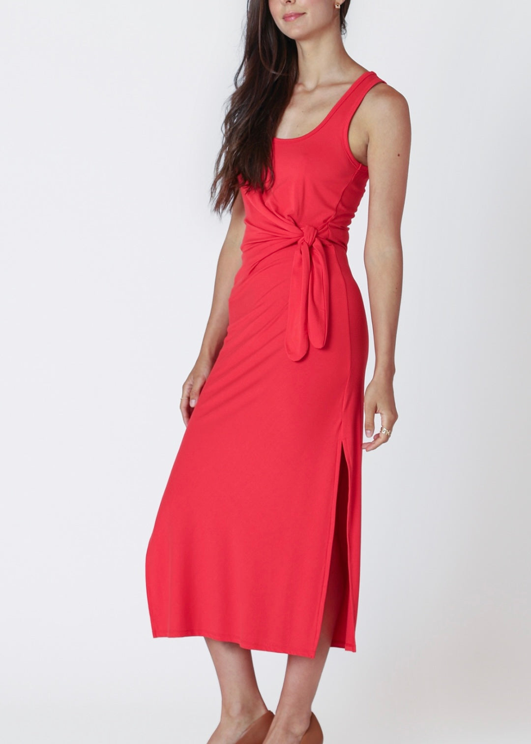 Knot Detail Midi Dress