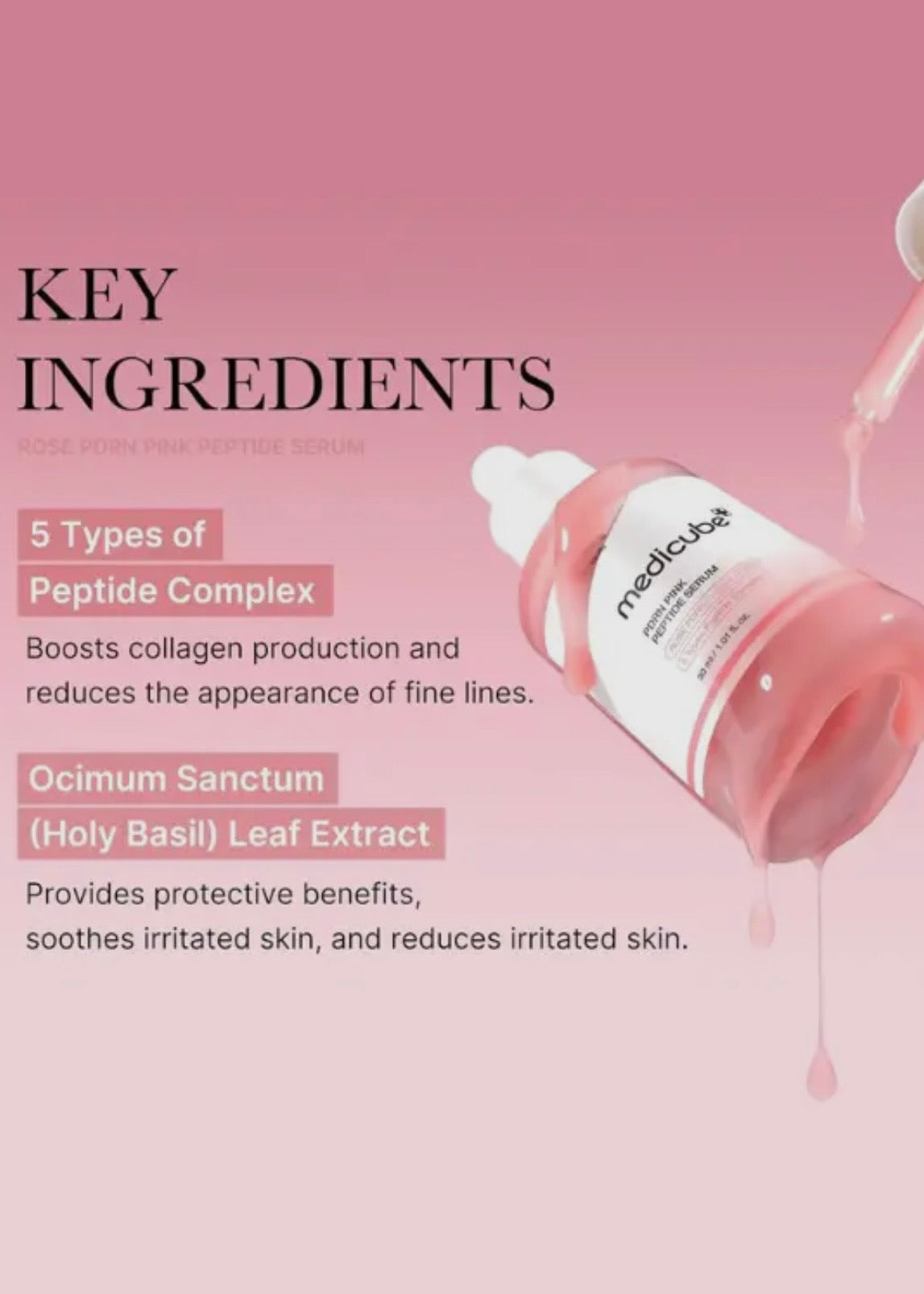 Medicube Pdrn Pink Peptide Serum 30ml