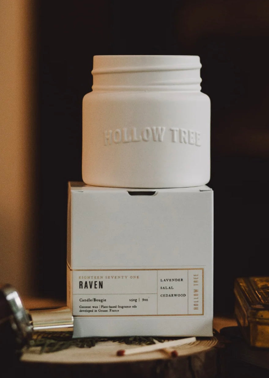 Raven Ceramic Candle