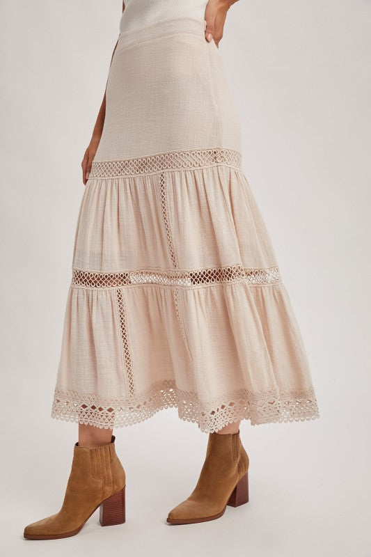 Ida Crochet Midi Skirt