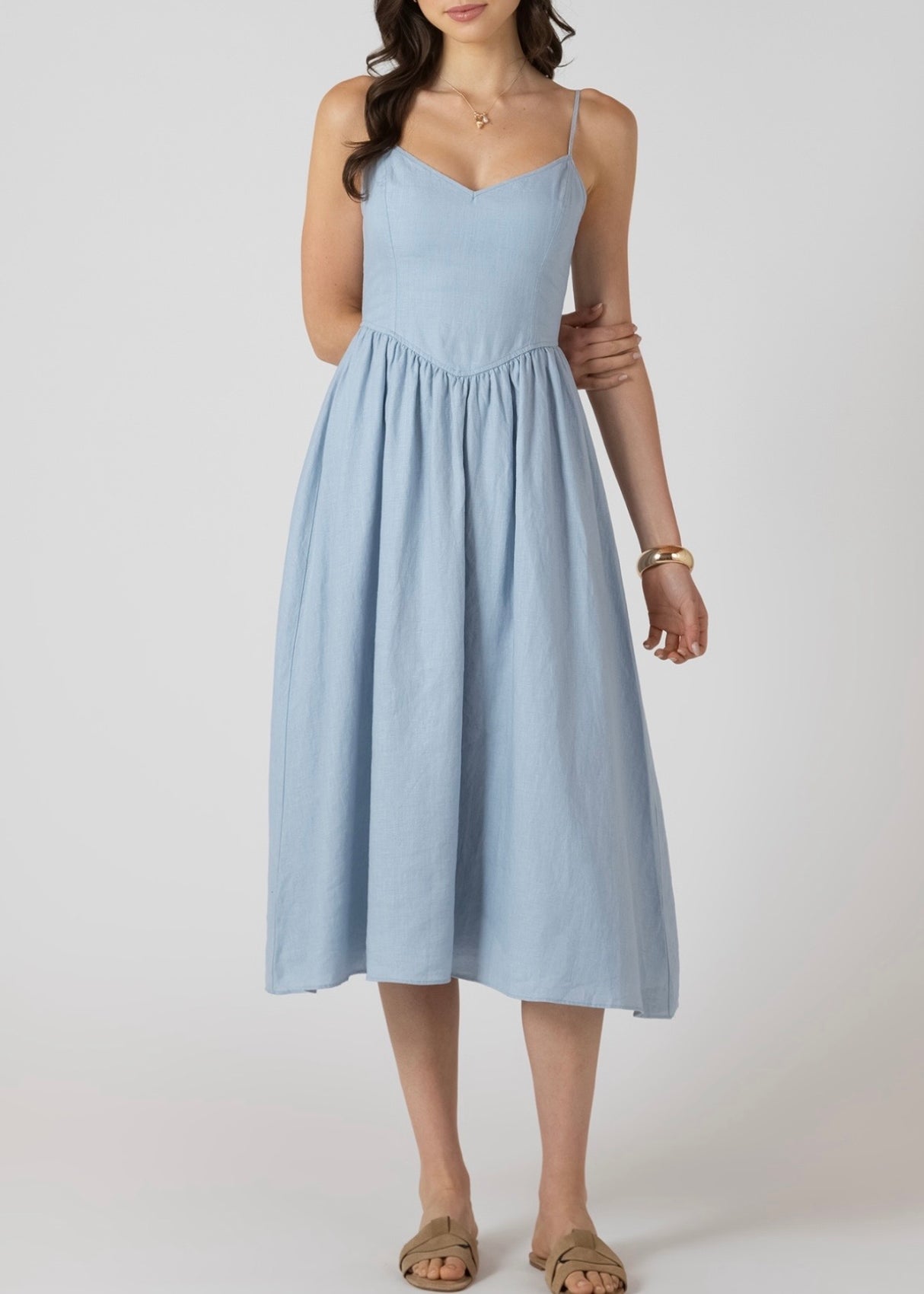 V Waist Maxi Dress