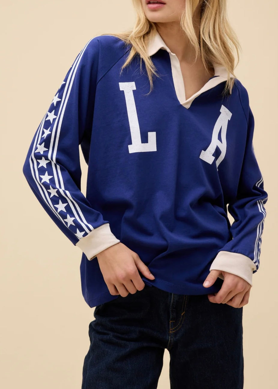 Los Angeles Raglan Rugby Top