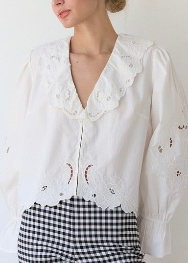 Scottie Ruffle Blouse