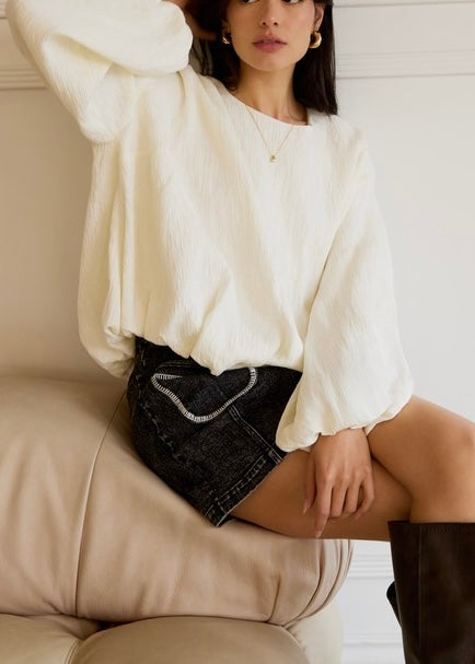 Bubble Hem Blouse
