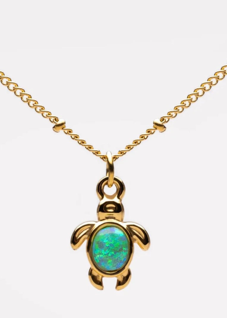 Opal Turtle Necklace