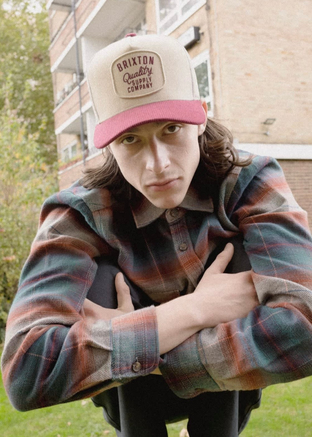 Hubal C MP Trucker Hat Oatmeal/Dark Brick