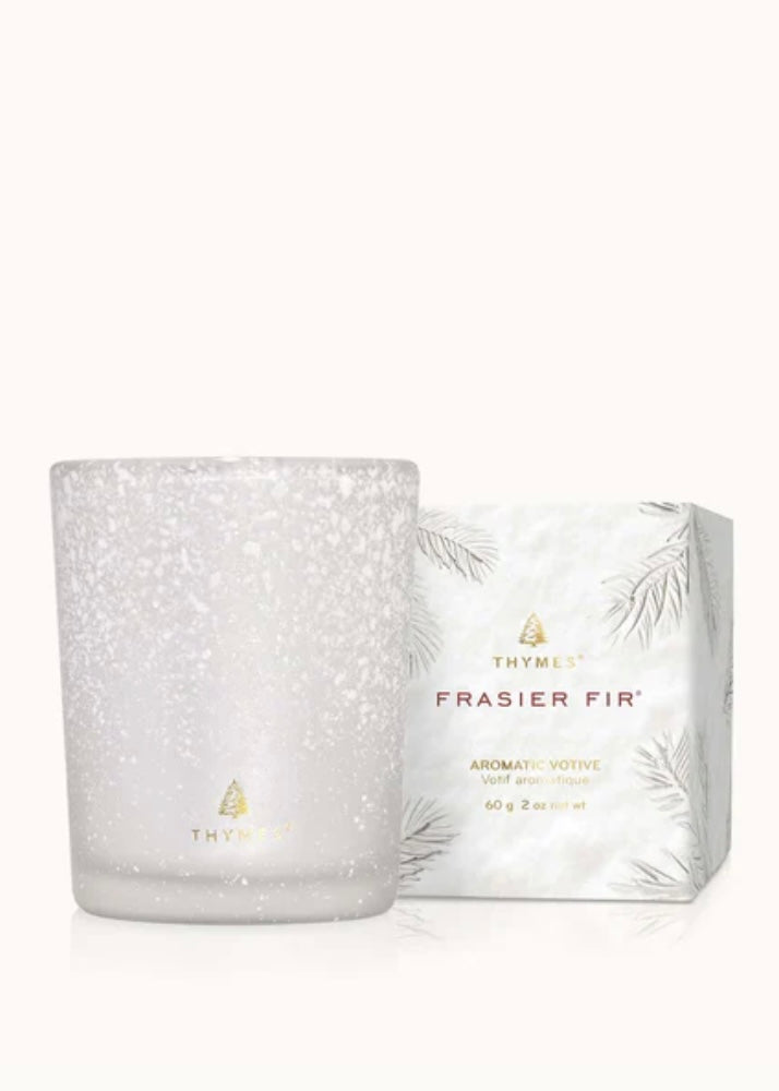 Frasier Fir Flocked Votive Candle