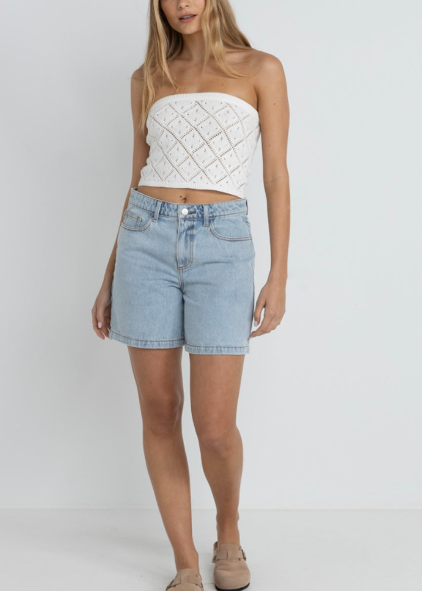 Islander Strapless Knit Top
