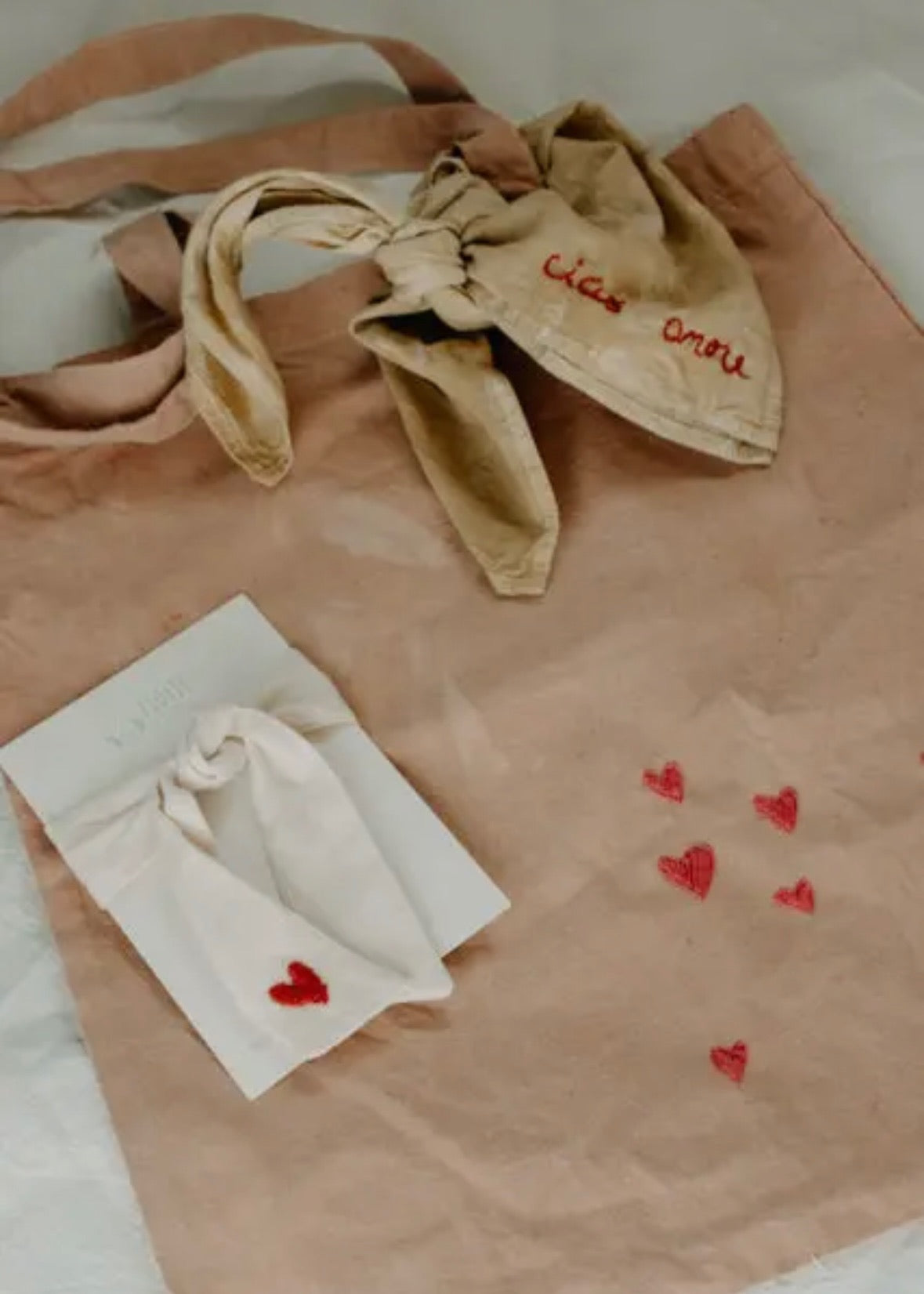 Hand Embroidered Plant-Dyed Cotton Tote