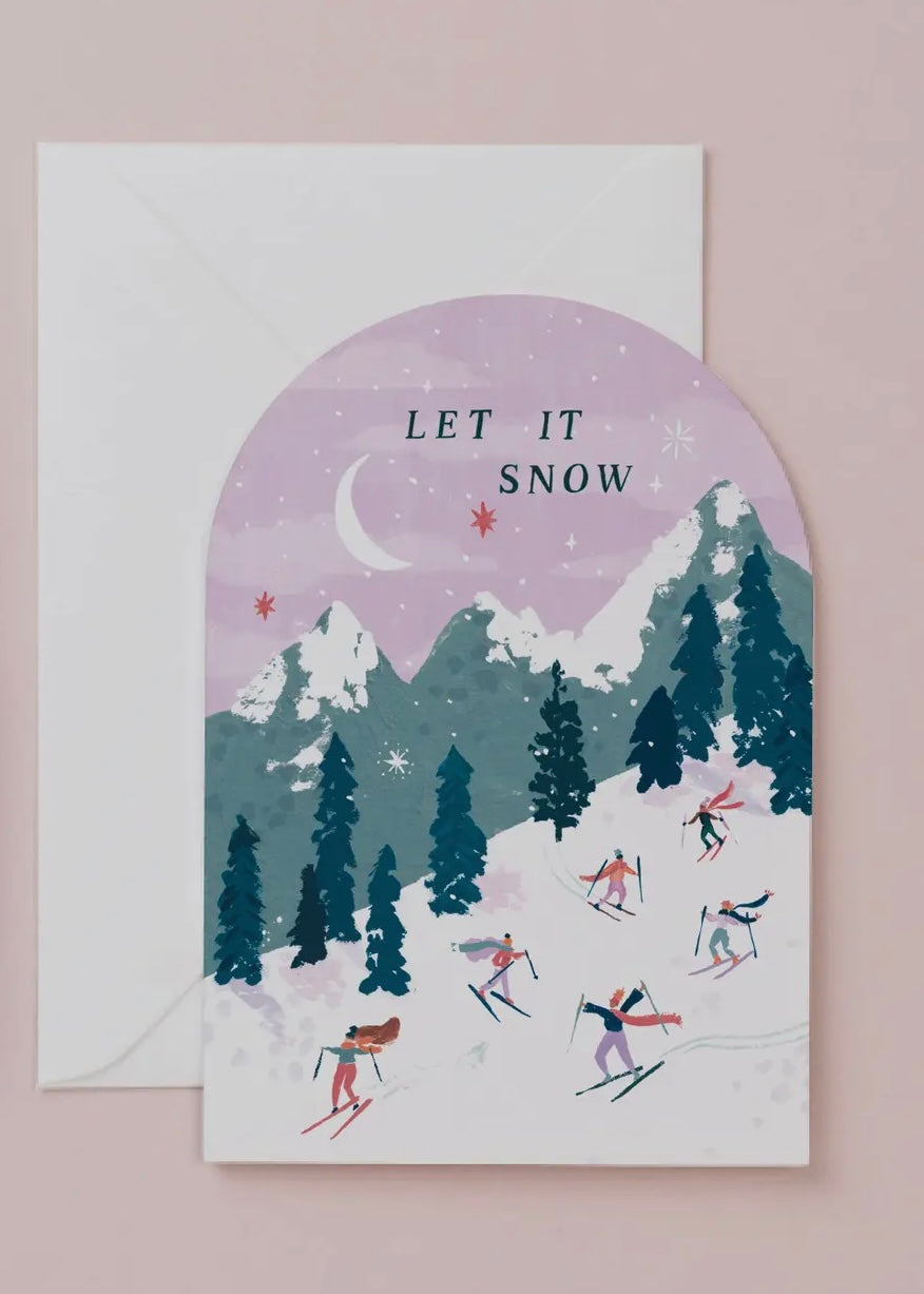 Skiers Christmas Card | Holiday Card