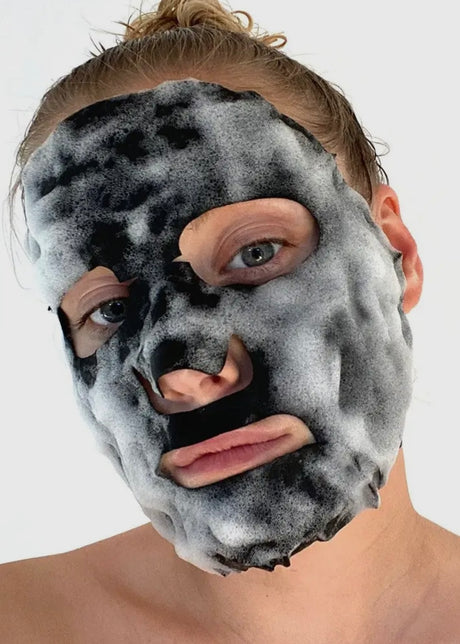 Detoxifying Bubbling Cleansing Charcoal Sheet Mask - Vegan