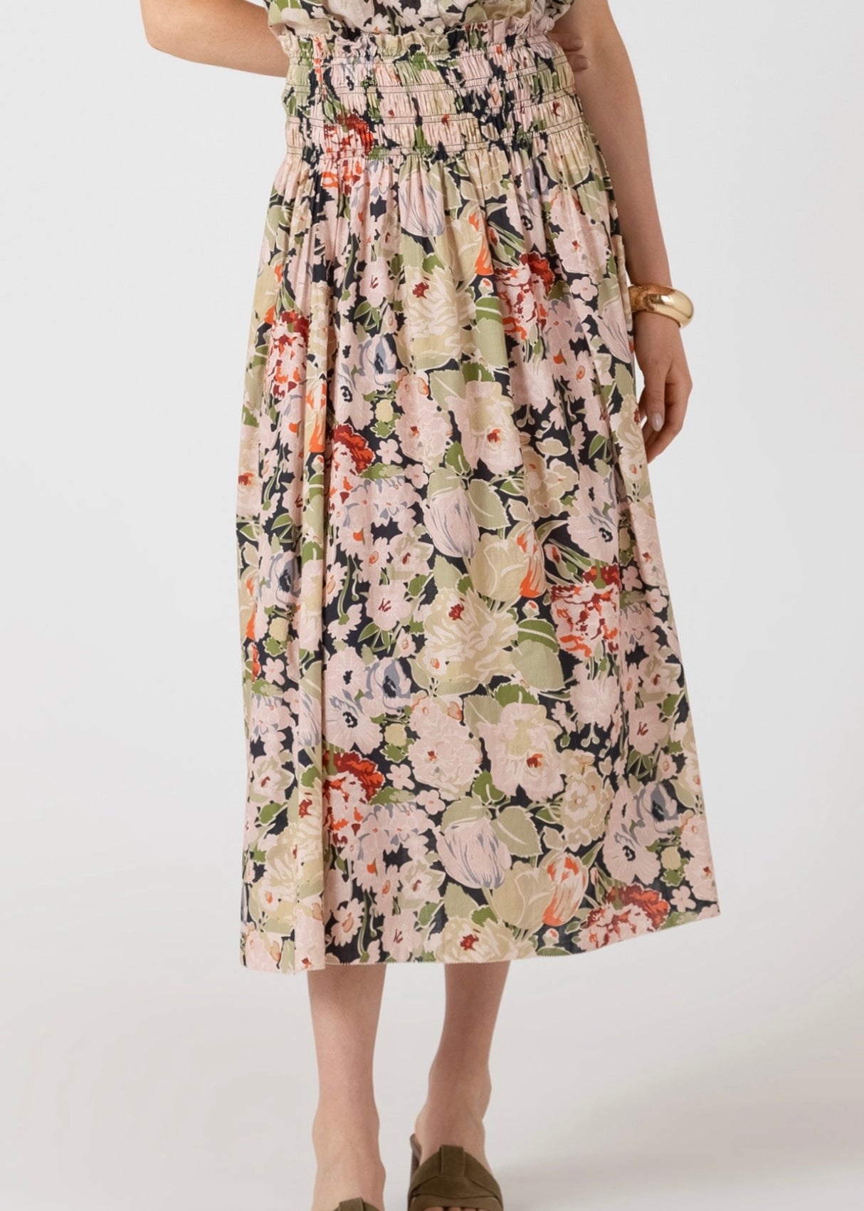 Vintage Rose Midi Skirt