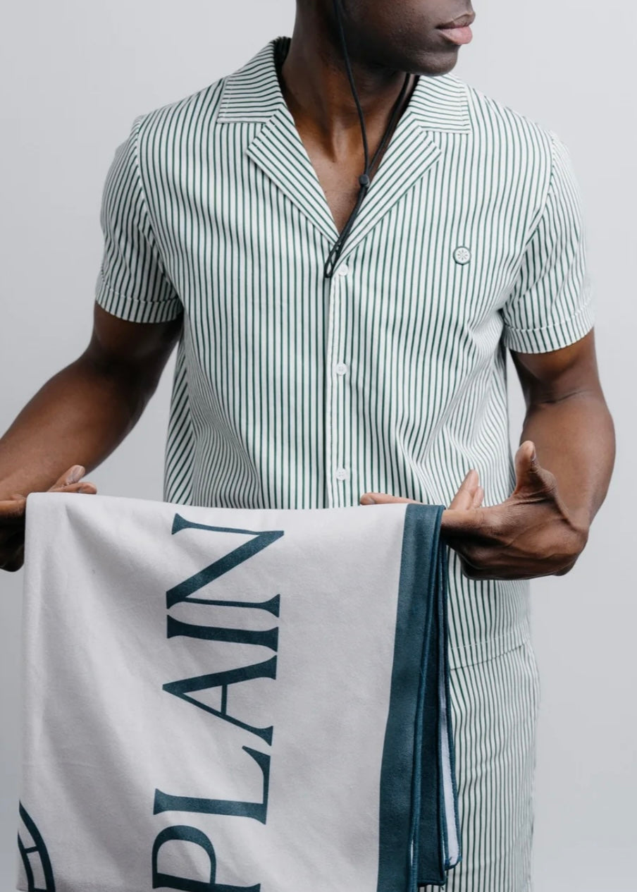 Camp Collar Pin Stripe Shirt