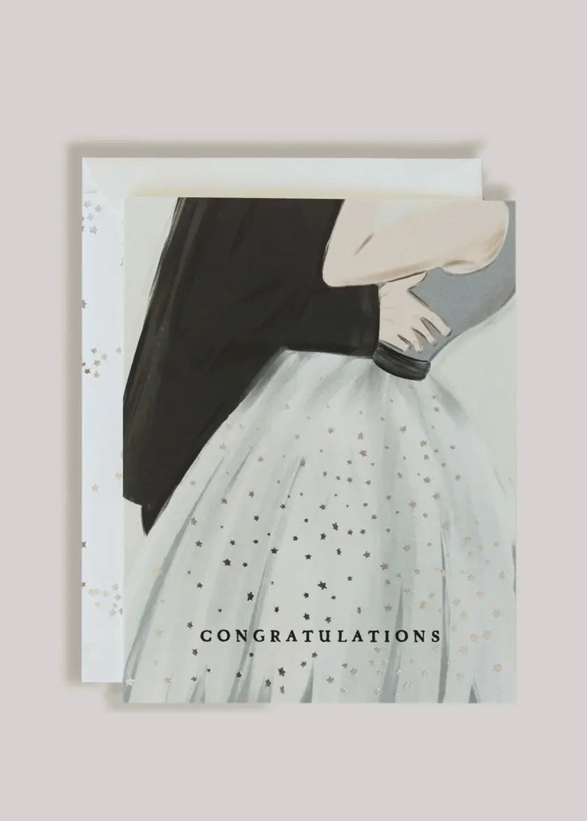 Congratulations Couple Dress and Tux Card