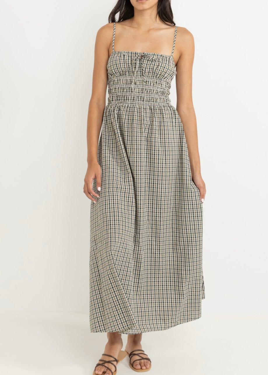 Antibes Plaid Midi Dress