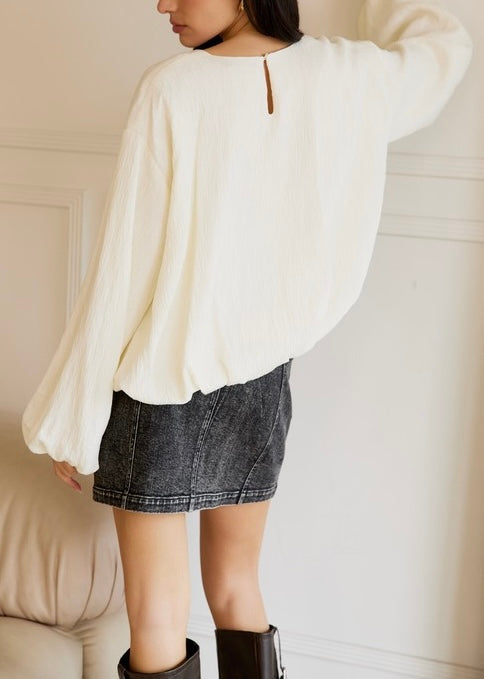 Bubble Hem Blouse