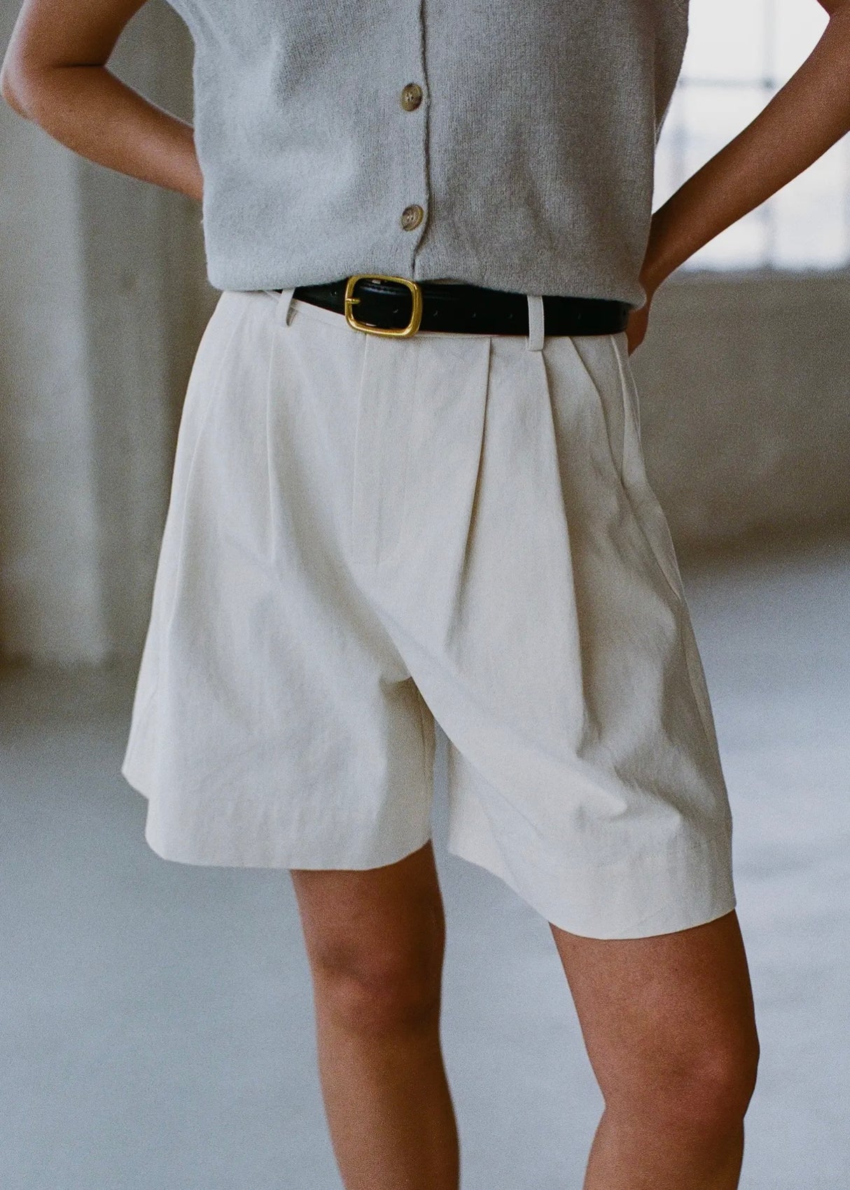 Cotton Straight Leg Short